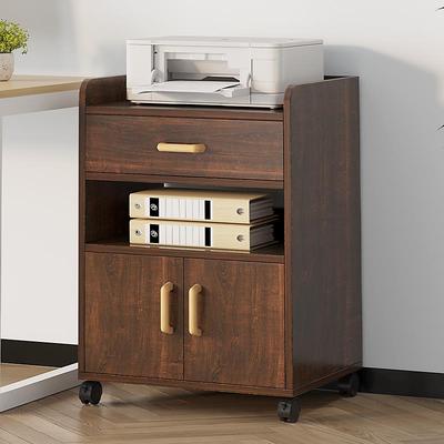 文件柜办公室木质小柜子可移动抽屉柜收纳柜带轮子桌下多层储物柜