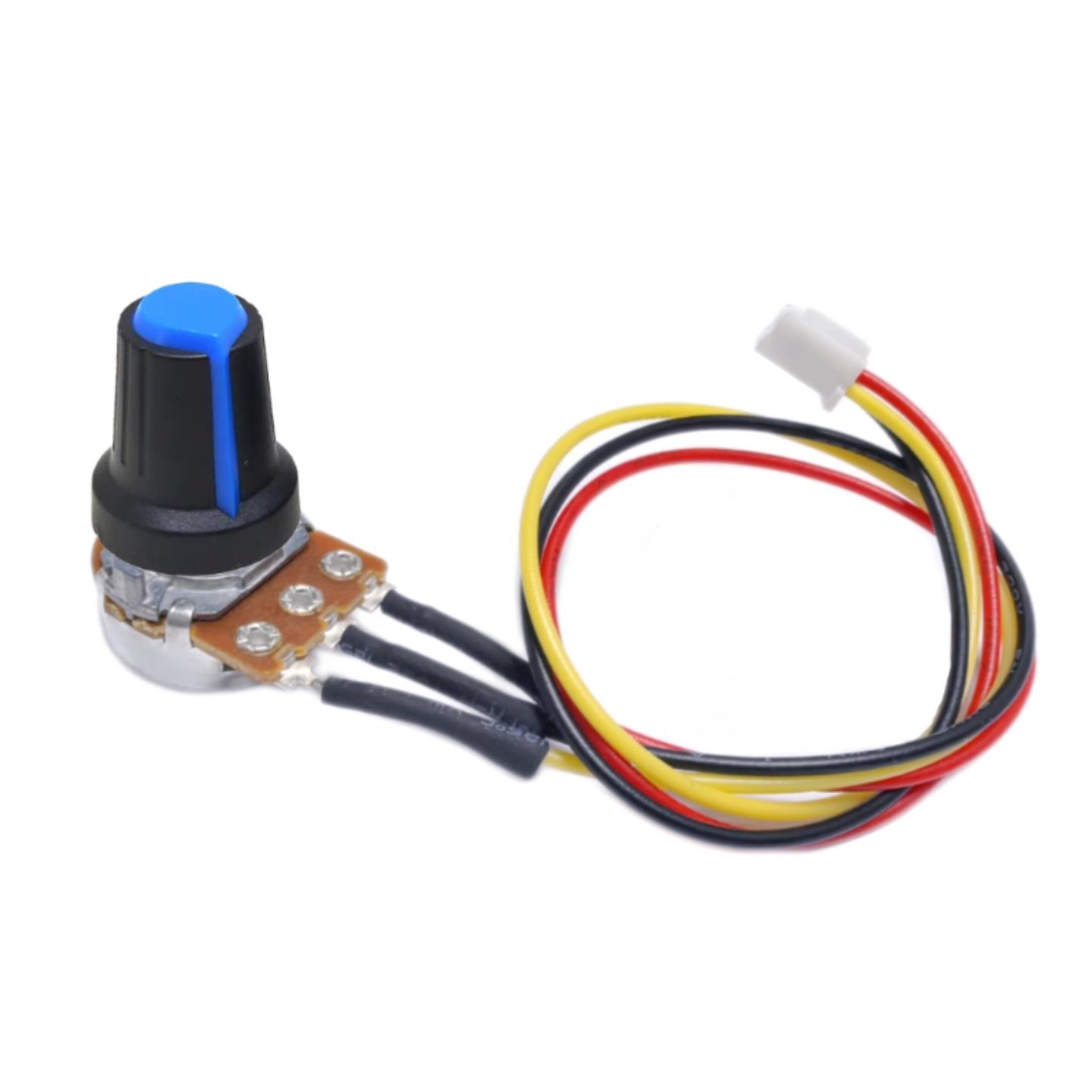 WH148单圈调速电位器1K2K5K10K20K50K100K250K500K1M带线20CM旋钮