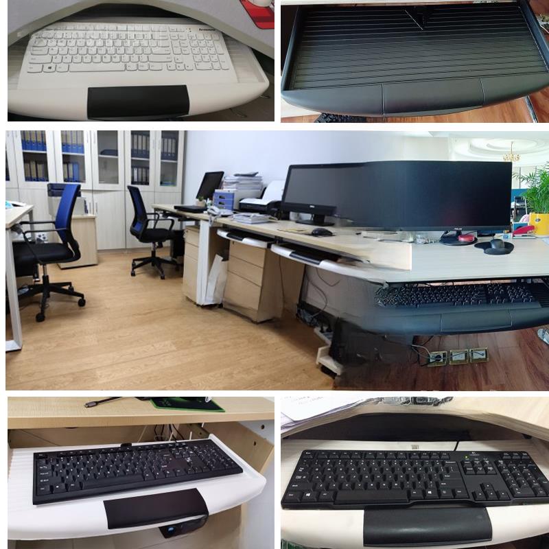 Abs键盘支架支架桌电脑键盘抽屉伸缩支撑支架与静音键盘拖动轨道