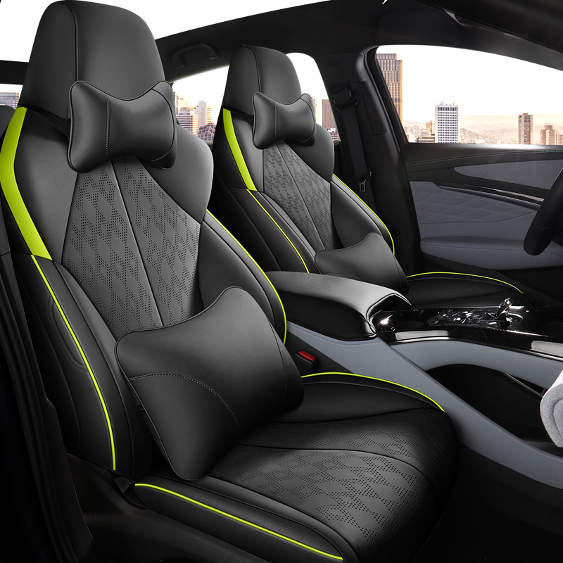 比亚迪海豹全包打孔皮四季专车汽车坐垫五座纯电动2022款专用座套