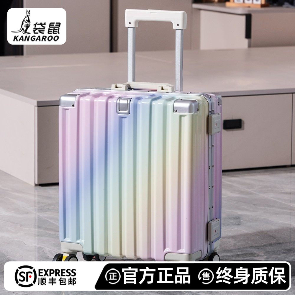 袋鼠小行李箱可上飞机2025新款登机小型旅行拉杆迷你皮箱子18寸小