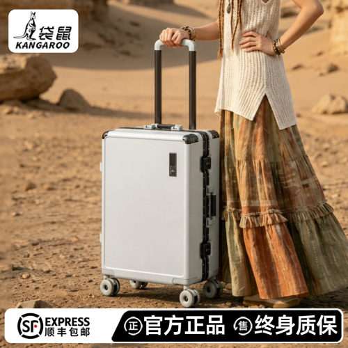 高品质pc材质铝框密码行李箱