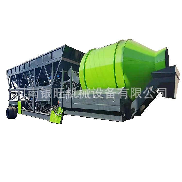 稳定土搅拌站 水稳拌合站 银旺免基础混凝土搅拌站