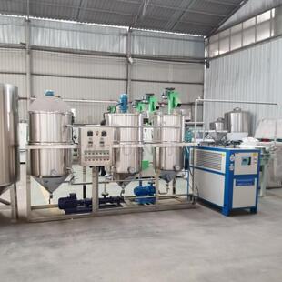 大型椰子油榨油精炼生产线花生脱酸脱色脱臭精炼机大豆油精炼设备
