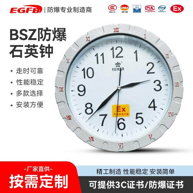 供应防爆石英钟BSZ防爆钟表指针式防爆挂钟方形防爆石英钟