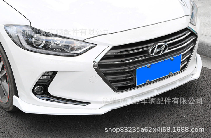 适用于16-19现代领动前唇改装前铲防撞防刮防擦护角前杠装饰外饰