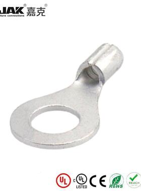 RNB1.25-5L国标紫铜冷压端子圆形裸M5螺丝孔铜鼻接头有认证KST