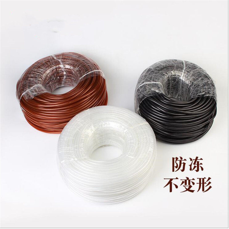 PVC茶盘排水管防冻加厚柔软白色透明茶色黑色橡胶茶水球管出水管