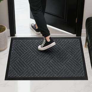 北欧涤纶刮沙除尘防滑垫入户门地垫橡胶垫耐脏家用毛毯