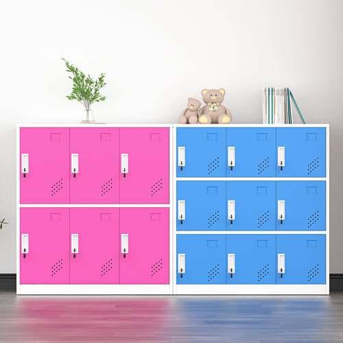 幼儿园书包柜学校教室班级储物柜彩色更衣柜中小学生带锁收纳柜子