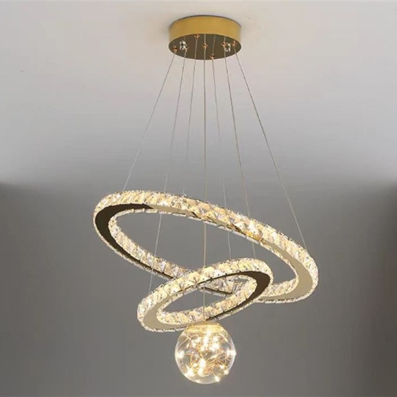 客厅吊灯2024年新款轻奢餐厅灯具现代简约大气大厅主卧室灯水晶灯