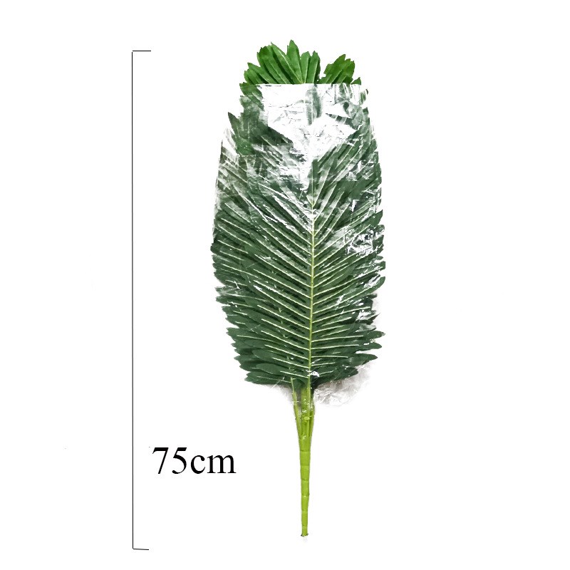 18叶仿真散尾葵把束人造棕榈树枝椰树龟背竹植物婚礼落地客厅装饰