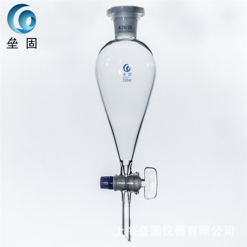 垒固 优质加厚玻璃 梨形分液漏教学仪器/实验器材