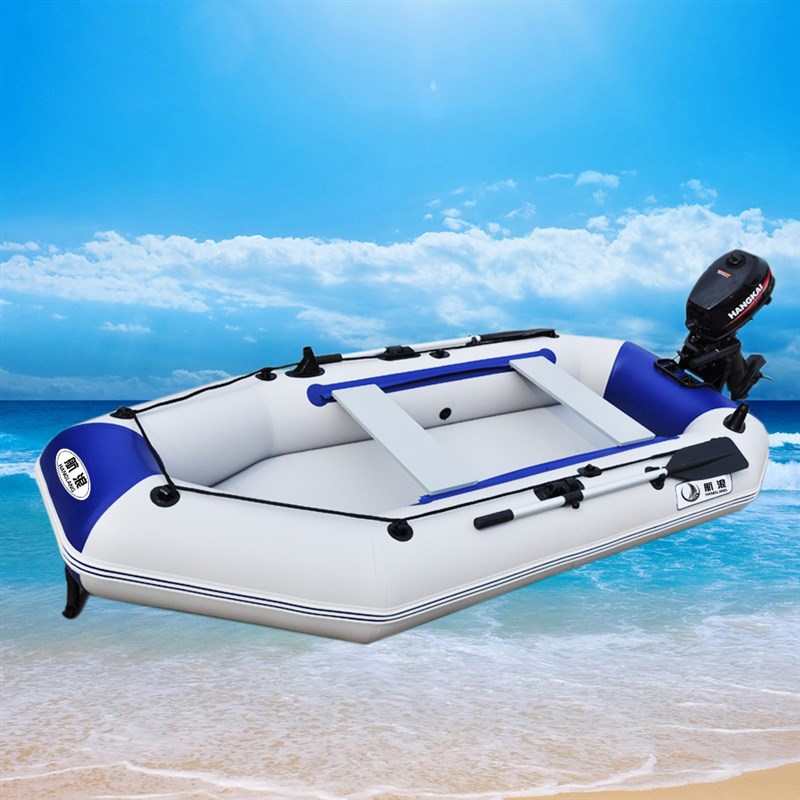 加厚硬底3人耐撞钓鱼三层夹网材料充气橡皮冲锋船艇舟送货