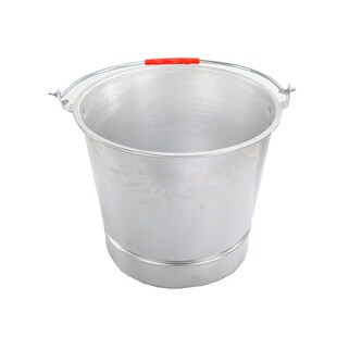 老式加厚铝水桶铝制提桶铝桶纯铝圆桶加油站水桶家用铝提水桶