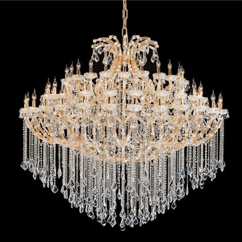欧式水晶吊灯大气复式客厅灯奢华大气复式楼别墅酒店商场大厅灯具