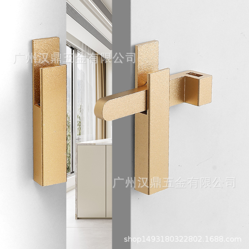 加厚铝合金明装插销门栓室内免打孔门锁卫生间推拉门木门卡扣防盗