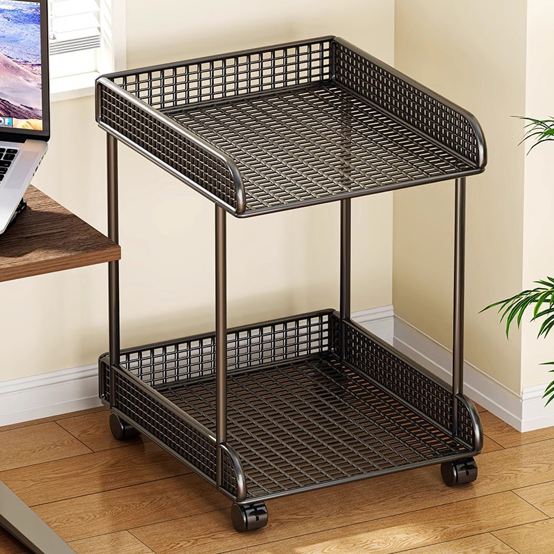 电脑主机托架支架可移动机箱底座带滑轮置物架家用台式办公室托盘