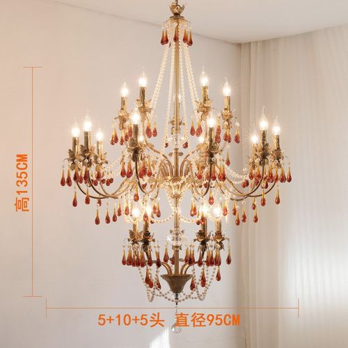 法式卧室水晶吊灯大气轻奢设计师餐厅灯具美式酒店别墅客厅大厅灯