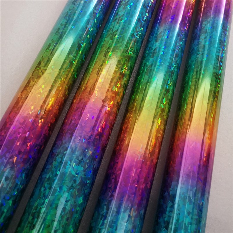 七彩烫金纸 花色烫金纸 镭射七彩电化铝 耐高温 耐水洗 效果好