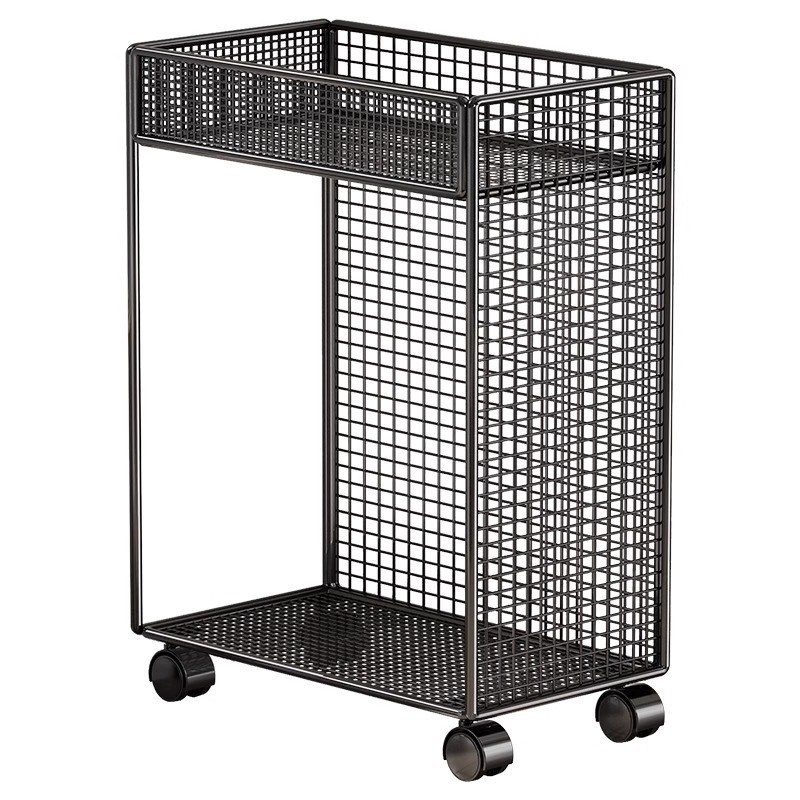 主机托架台式电脑主机箱底座分层置物架带轮可移动双层铁艺放置柜