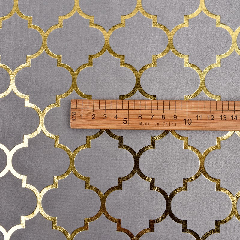 厂家现货荷兰绒丽丝绒烫金灯笼 时装窗帘箱包布料