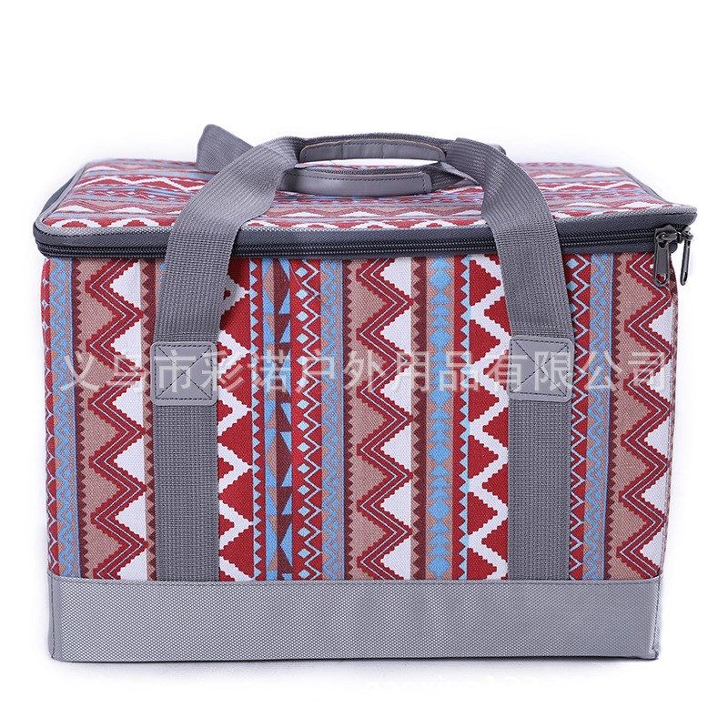 户外野餐装备收纳箱民族风工具箱多功能整理箱大收纳包野餐包新款