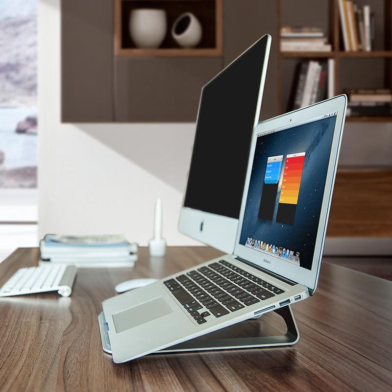 新款桌面笔记本电脑支架铝合金通用桌面散热器支架平板手写板底座