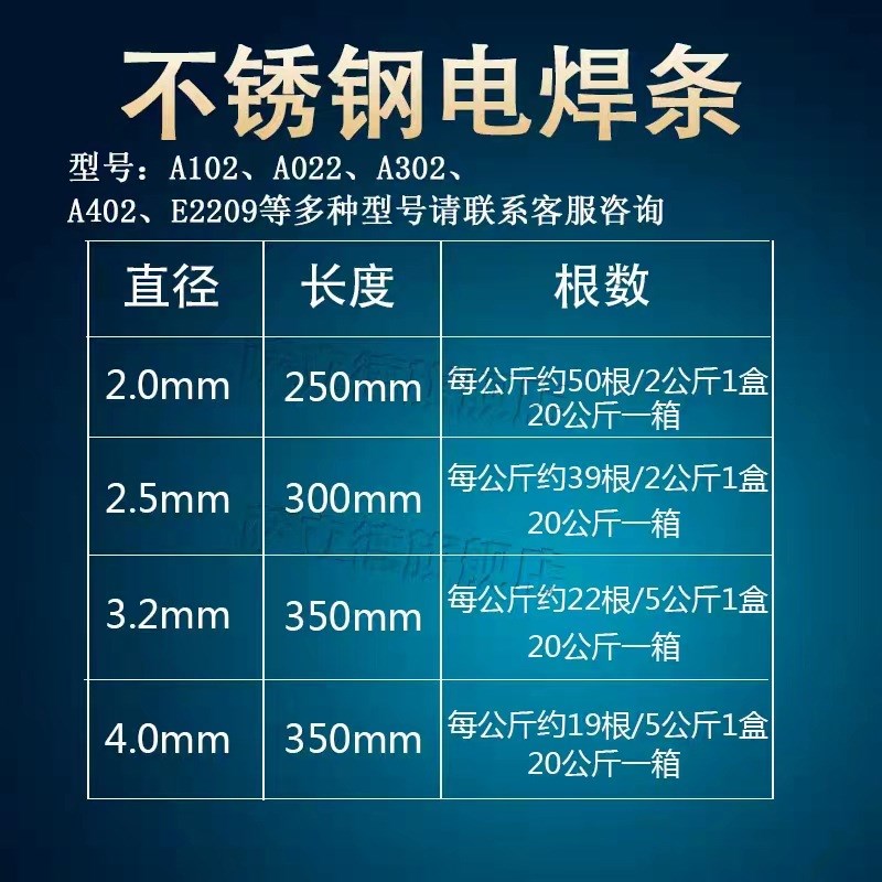 E310-16/A402不锈钢焊条2520耐高温不锈钢焊条A412/407电焊条 月