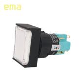 EMA伊玛01P RA40.S1P L24带LED灯自锁按钮开关IP40焊接端子1A1B