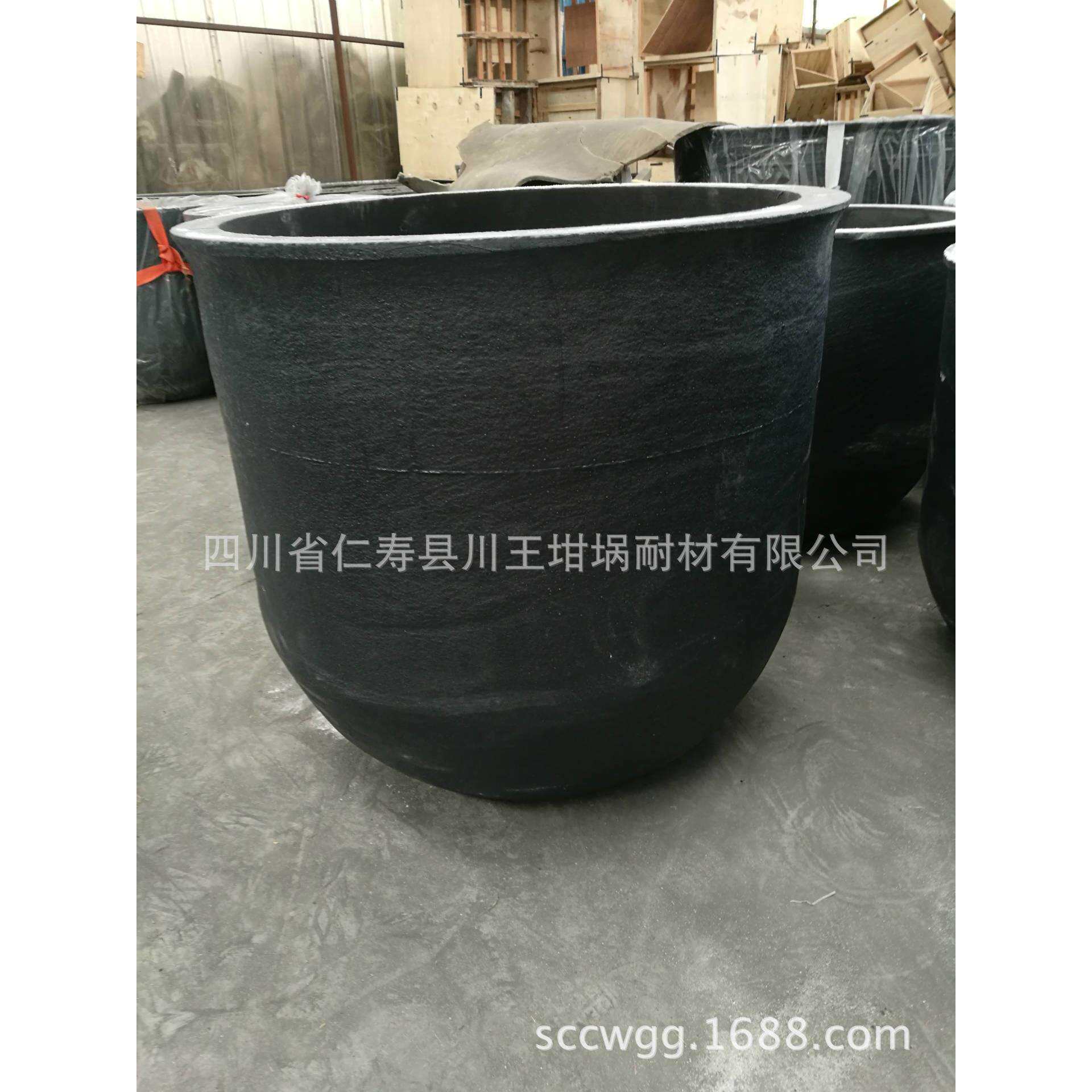 【川王坩埚】厂家直销 熔铝石墨坩埚 碳化硅坩埚 使用寿命6个月