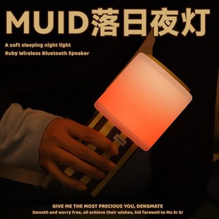 MUID落日小夜灯柔光护眼氛围卧室定时起夜温馨睡眠充电床头灯台灯