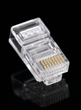 水晶头超五5六类cat6e屏蔽rj45千兆电脑网线网络对接头连接器