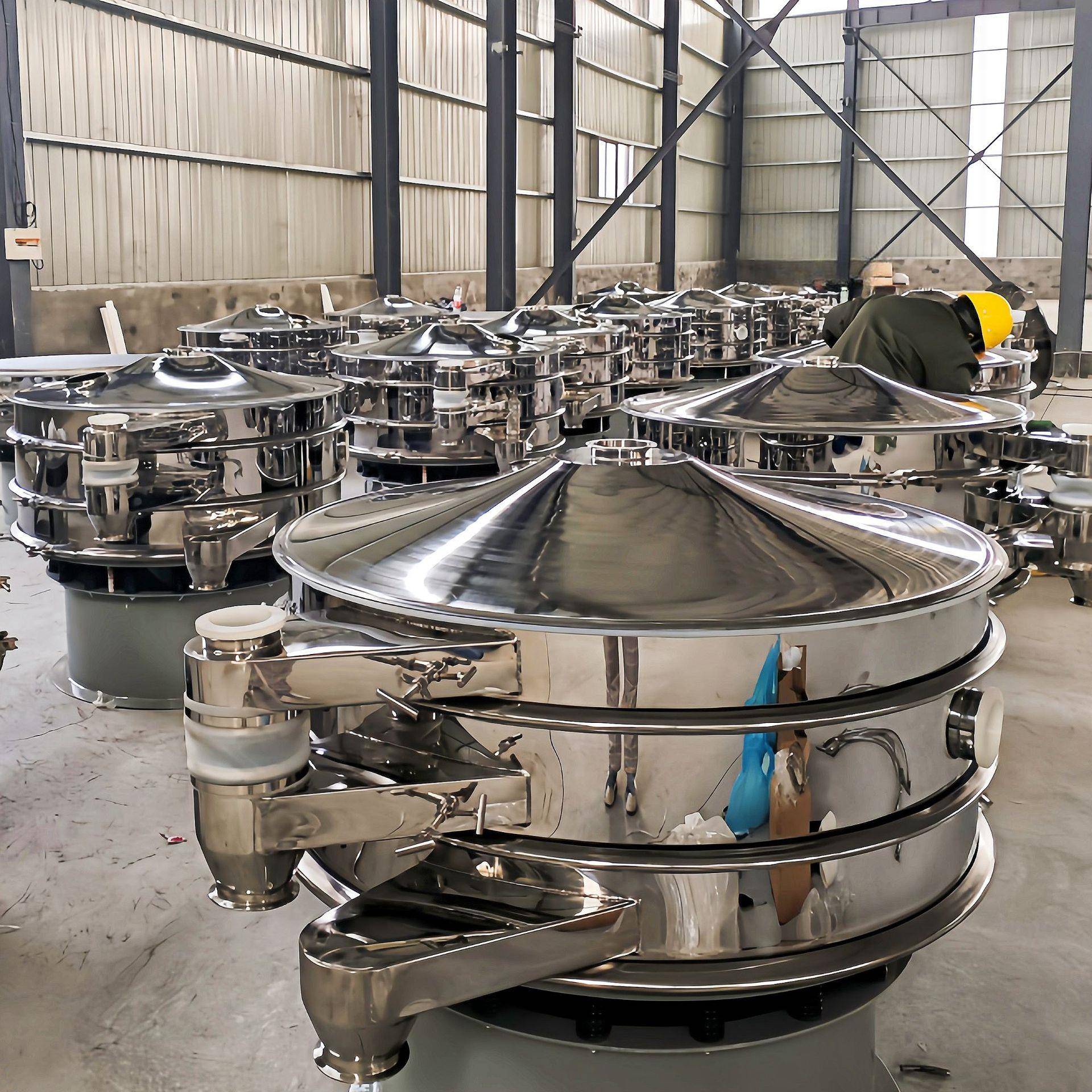 厂家不锈钢旋振筛茶叶粉末分级除杂振动筛大产能物料细分筛子