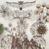 法式 创意铁艺壁饰壁挂 乡村复古酒吧网咖饭厅客厅家居壁饰软装