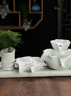 鱼缸增氧自制流水造景循环水摆件配件喷泉加湿器庭院瀑布鱼池装饰