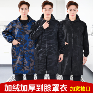 加厚秋冬男罩衣加长加绒大人搬运工作服外套护衣长袖 大褂防脏水油
