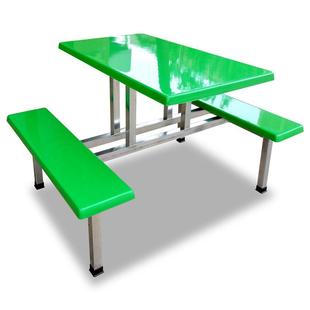 员工4人.6人,8人座玻璃钢餐桌员工就餐桌食堂快餐桌椅连体量大