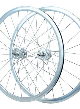 自行车轮组 700C死飞轮组 前后培林花鼓活飞 倒骑单速固定齿Fixie