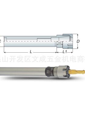 直柄弹性筒夹本体-M型C5/8'' 3/4'' 1'' ER11/16/20-2.00''