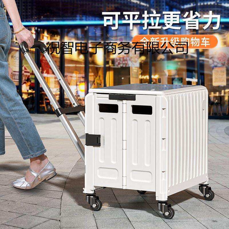 家用可折叠小拉车买菜小推车取快递拖车野餐手拉车拉杆箱随身便携