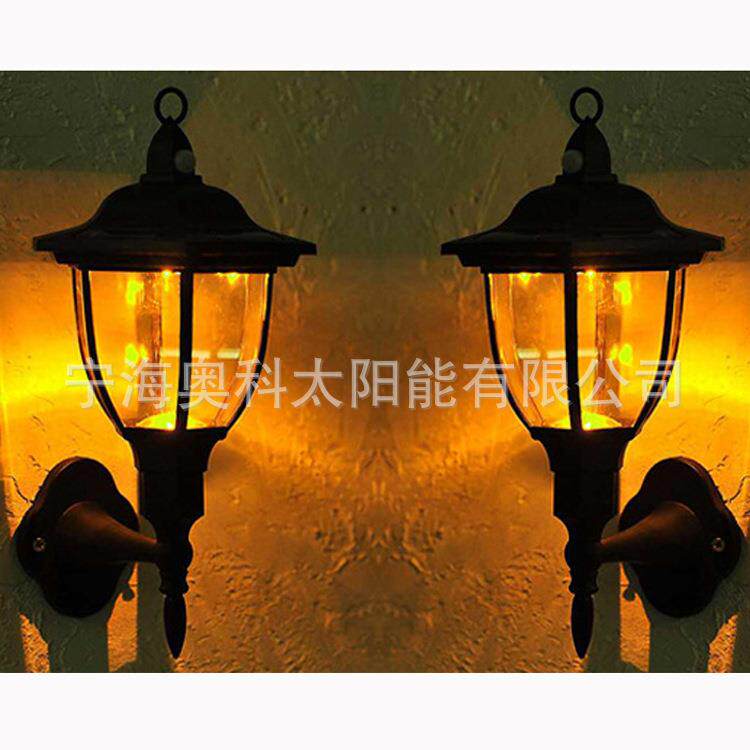 太阳能感应壁灯AK-5029 LED六角壁灯 红外线人体感应壁灯