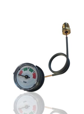 壁挂炉压力表黑色蒸汽水压表加压气瓶液压气体Y28Z 4BAR G1/4