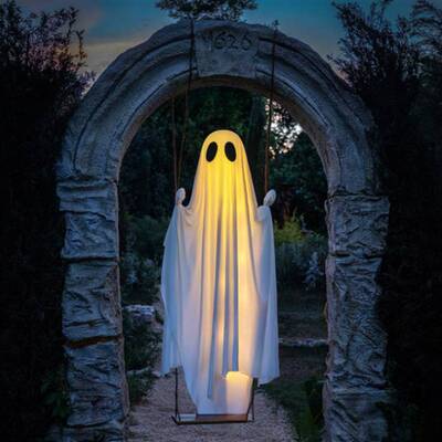 跨境Halloween Decorations Outdoor幽灵悬挂秋千万圣节户外装饰