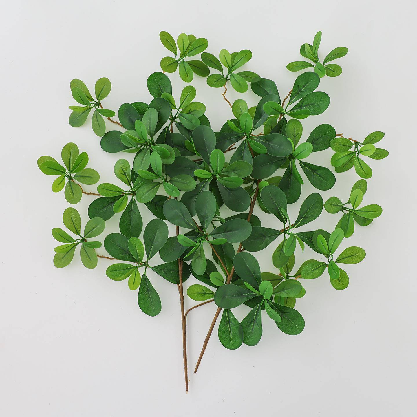 仿真树叶榕树叶树枝叶子假绿色植物塑假室内装料001饰福树禄桐