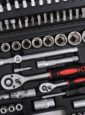 修能具套装套23414筒棘轮工扳手修车维修汽车多功套筒套管组合工