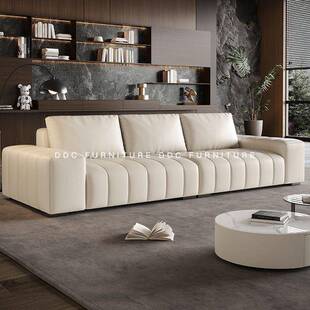 意式会厅极简钢琴键沙发ECM艺现代简约小户型客酒店民皮宿商务客