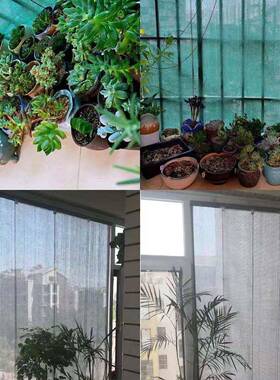 阳台免打孔半透明水遮阳帘玻F956T6JM璃晒隔升热降温降拉防卷帘防