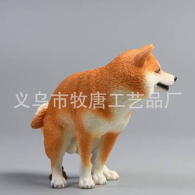 跨境2024新款大便柴犬粗俗雕像浴室厕所装饰树脂创意有趣母亲节