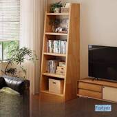 实书42835梯形置物架收纳木儿童靠墙家一用架落地客厅体简易储物